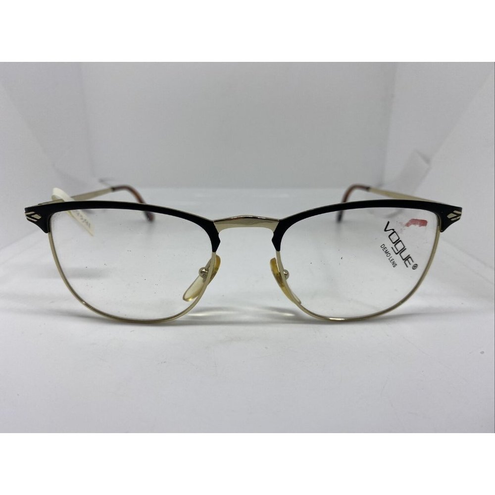 Vogue RobyOR/NE Designer Eyeglasses Metal Frames 52-19-130 Gold Black Square